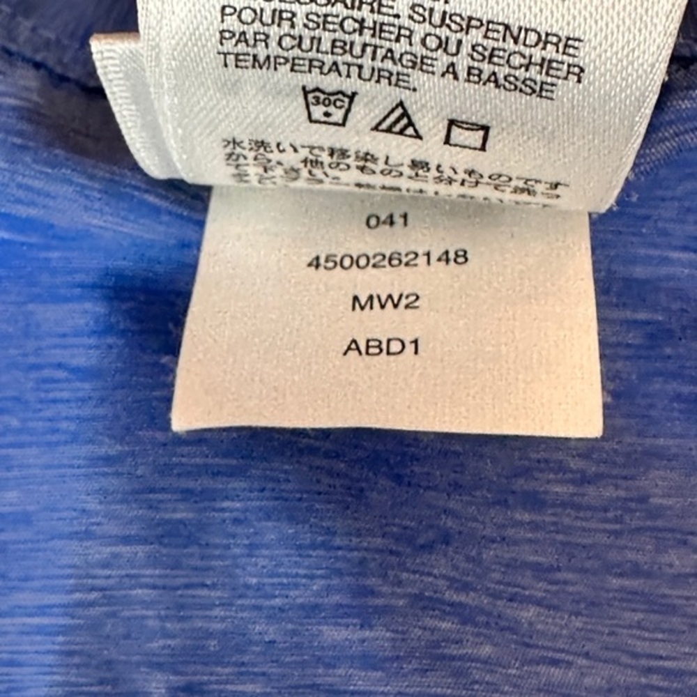The North Face sleeveless collared button down light weight Terry blue blouse M - Picture 8 of 9